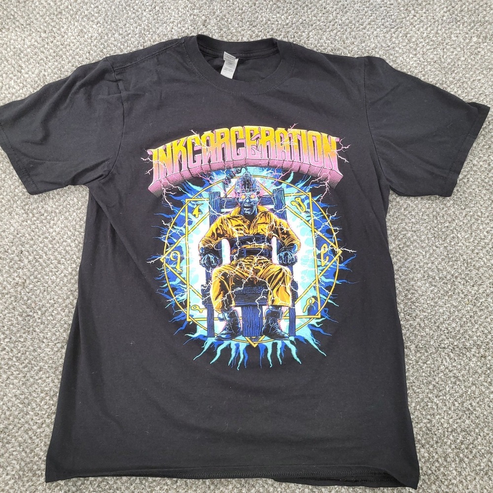 Inkcarceration 2021 Festival T-Shirt Mens Med Slipknot Mudvayne Rob Zombie Black